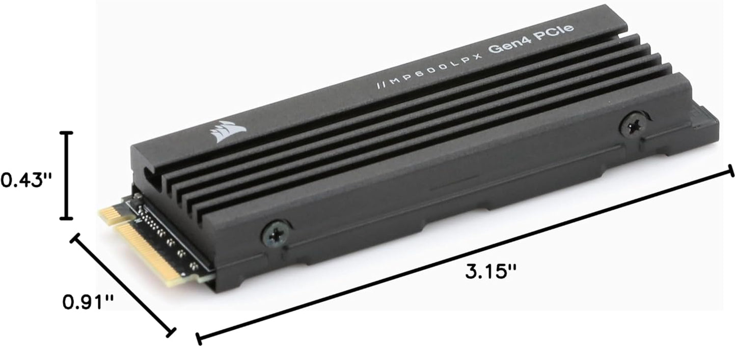 Corsair MP600 PRO LPX 2TB NVMe Gen4 SSD PS5 Optimized