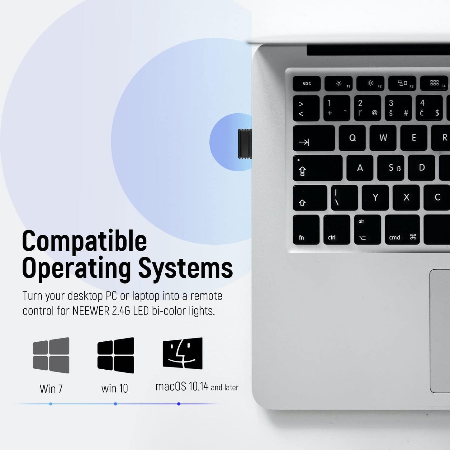 Neewer 10100593 2.4G Wireless USB LED Light Transmitter