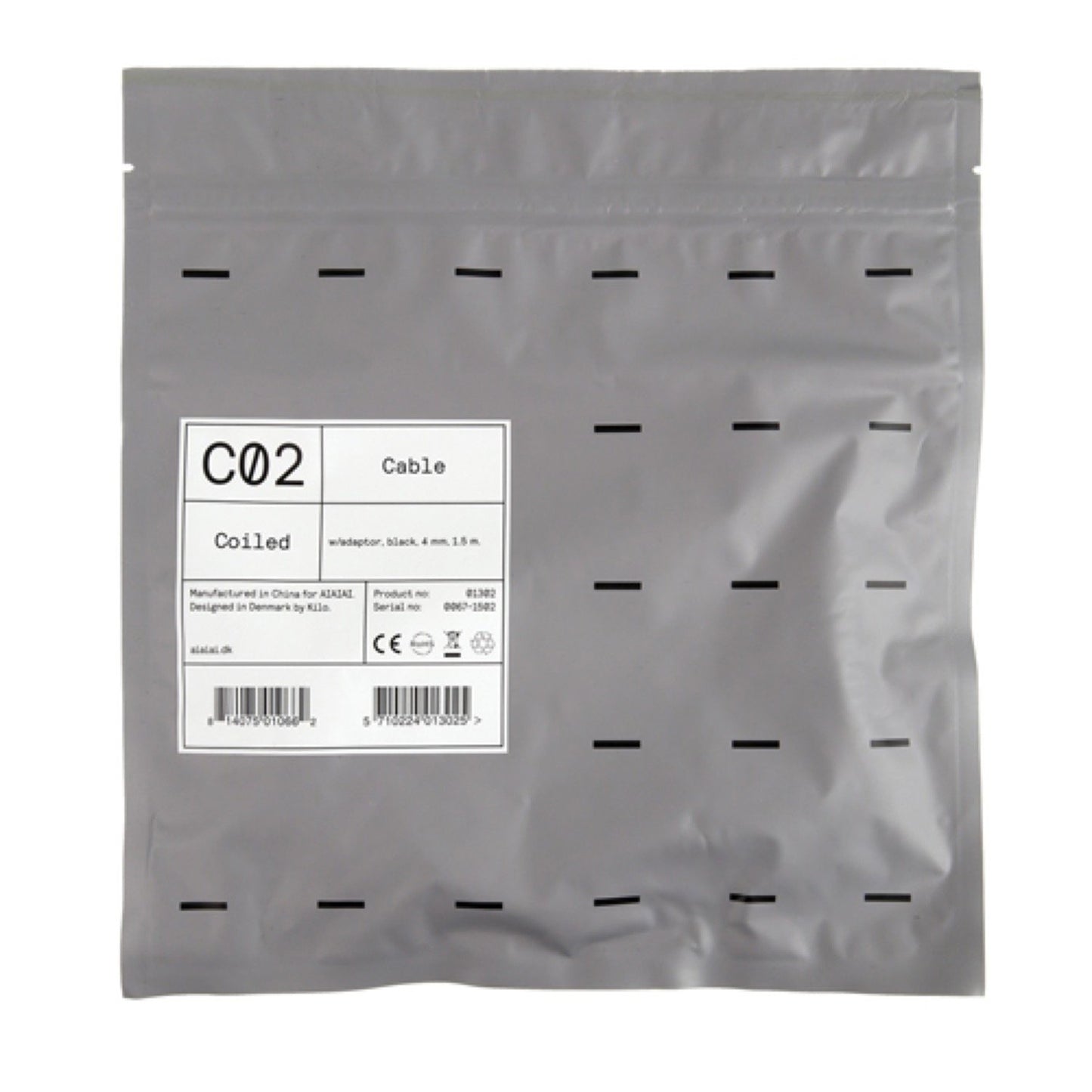 AIAIAI 1302 C02 Coiled Cable Black 1.5m