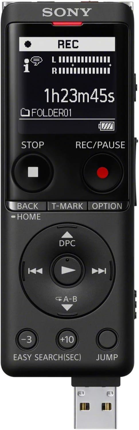 Sony ICDUX570BLK Digital Voice Recorder: USB, Black