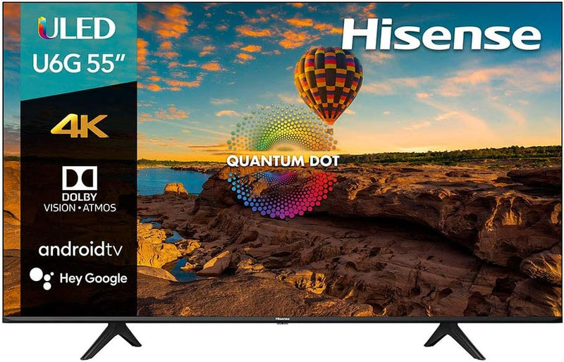 Hisense 55U6G 55-Inch Quantum ULED 4K Android TV — main product image