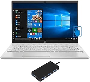 HP 15-CS3065CL Pavilion 15 i7 Touchscreen Laptop & USB Hub — main product image