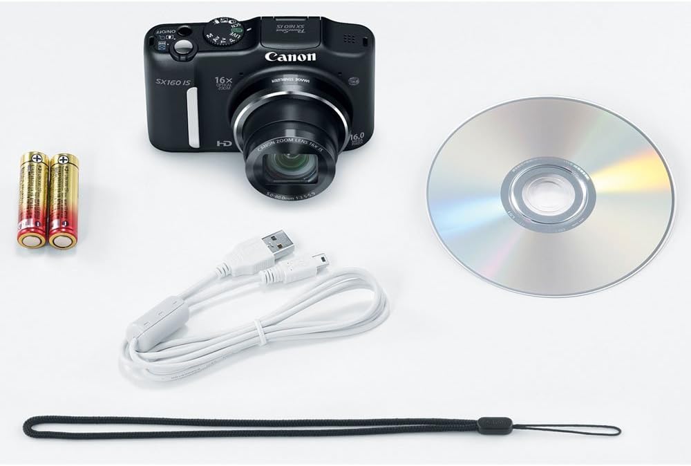 Canon 6354B001 PowerShot SX160 IS 16x Zoom Camera Renewed