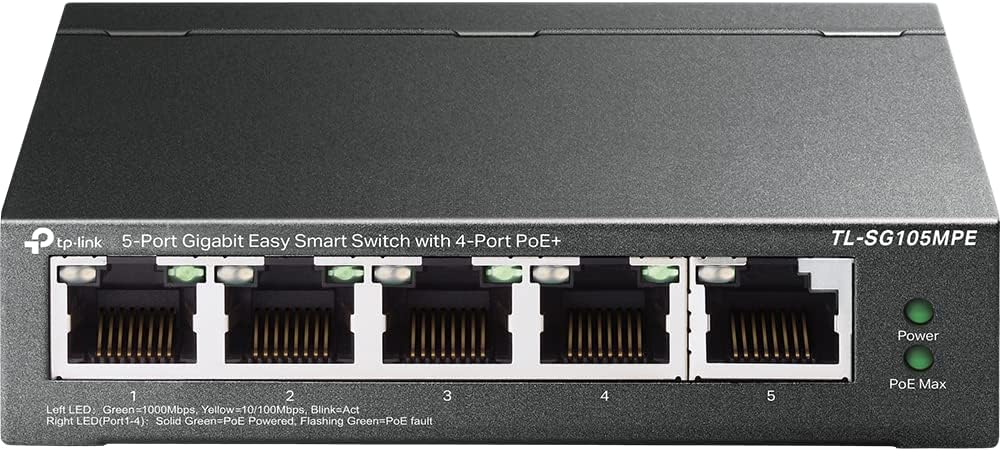 TP-Link TL-SG105MPE 5-Port Gigabit PoE+ Smart Switch
