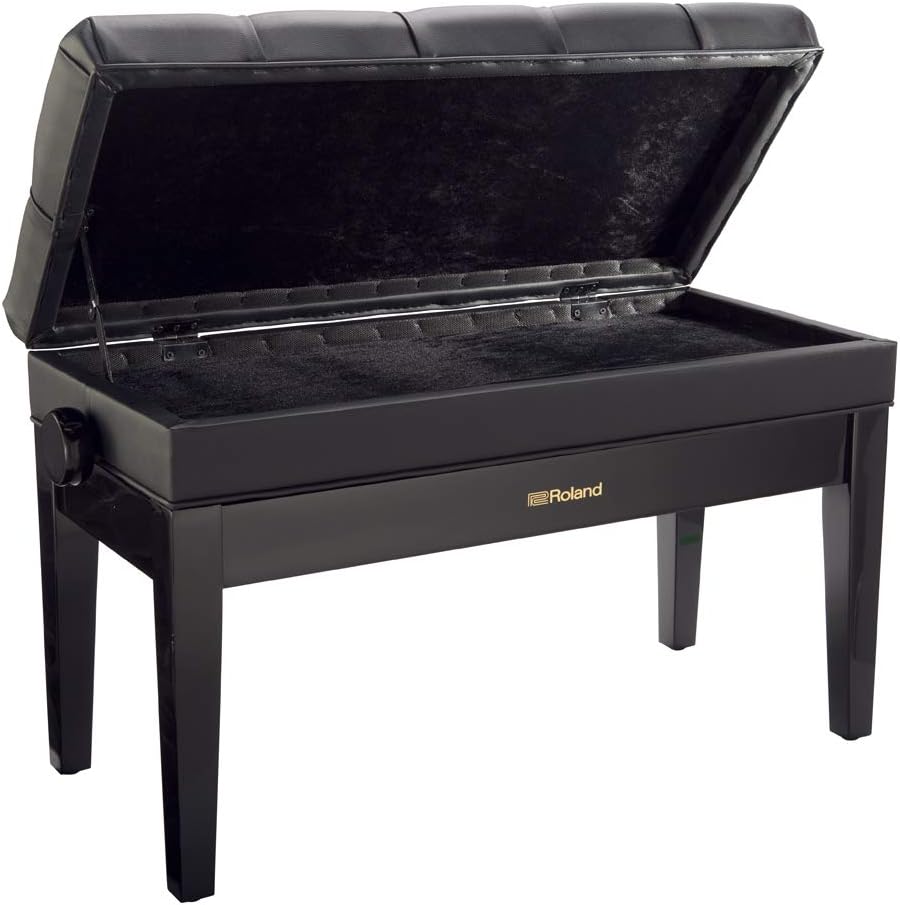 Roland RPB-D500PE-US Piano Bench with Storage - Polished Ebony