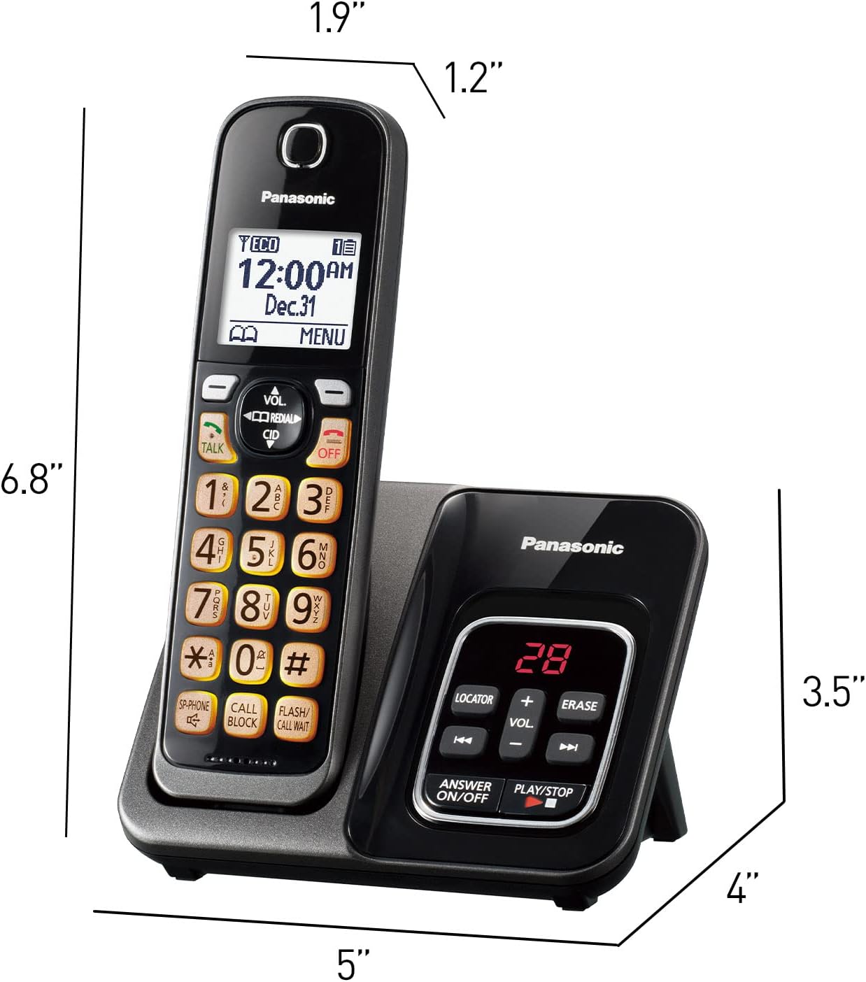 Panasonic KX-TGD630M Cordless Phone with Call Block