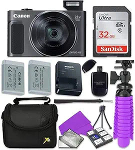 Canon PowerShot SX620 HS Red Digital Camera Bundle (Renewed)