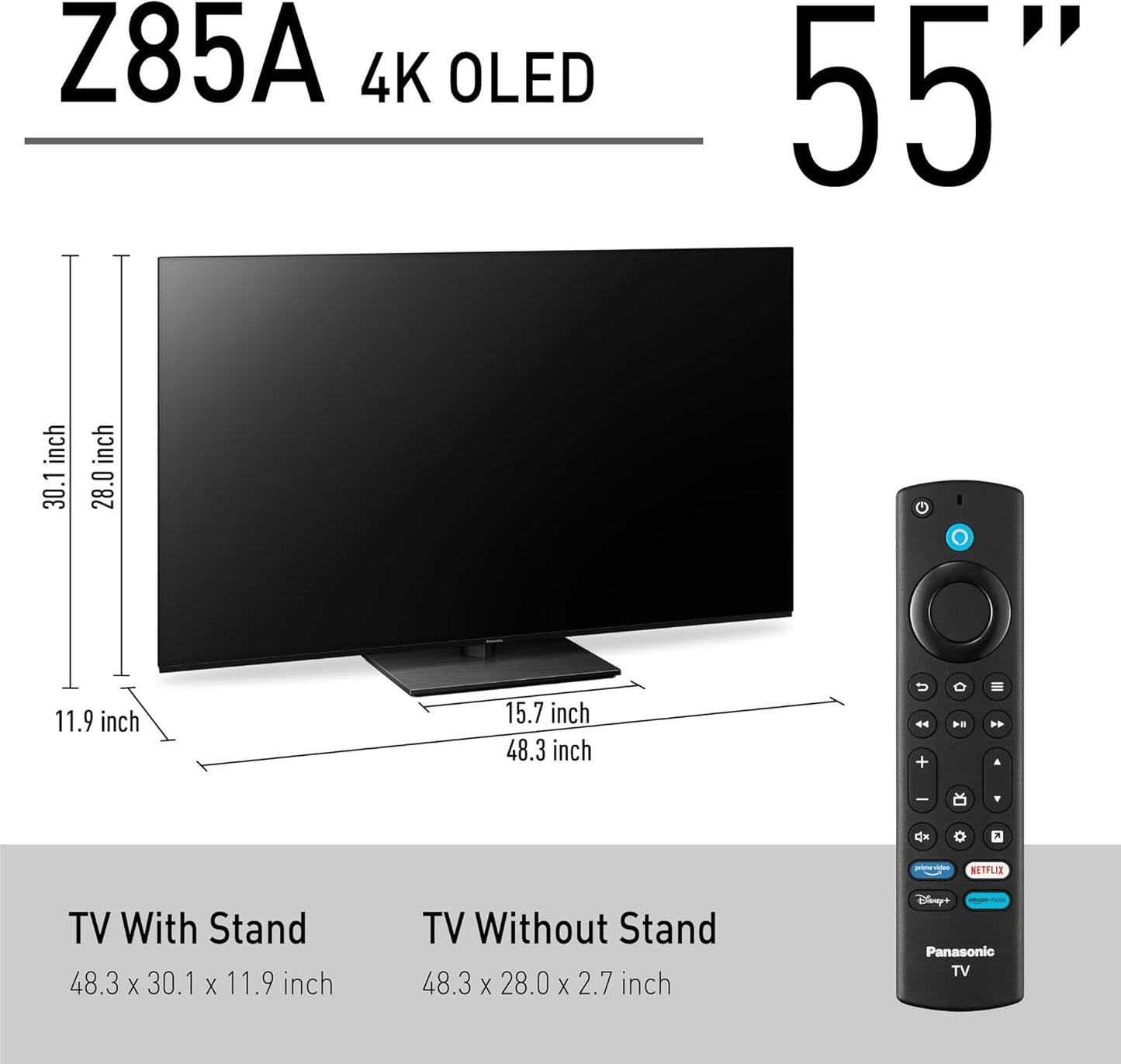 Panasonic TV-55Z85AP 55-Inch OLED 4K UHD Smart Fire TV
