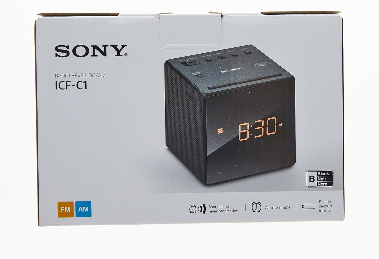 Sony ICFC1B.CED Black AM/FM Clock Radio