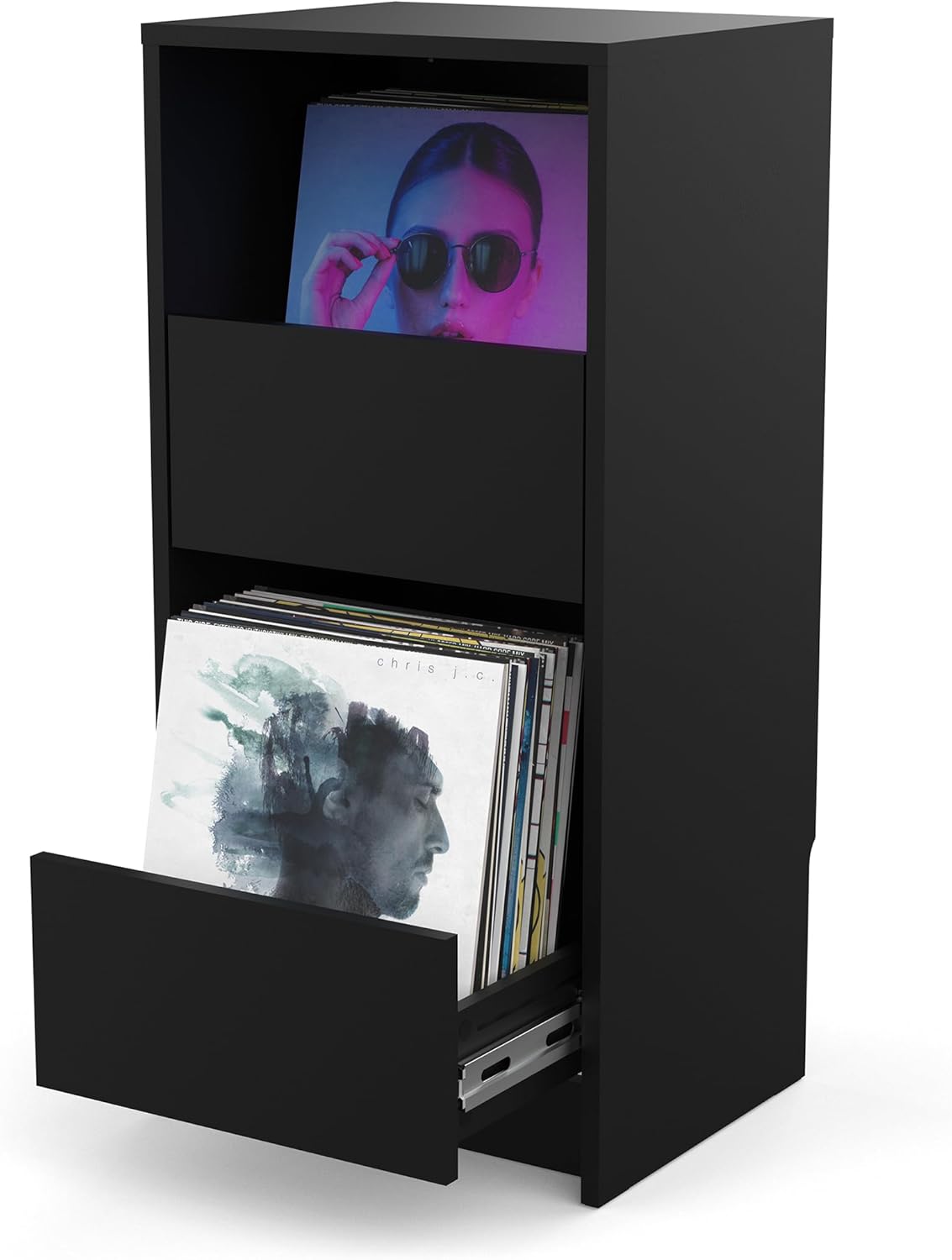 Glorious 247178 Vinyl Vault Record Collection Storage Cabinet