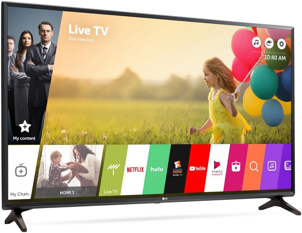LG 49LJ550M 49-Inch 1080p Smart LED TV with Hookup Kit