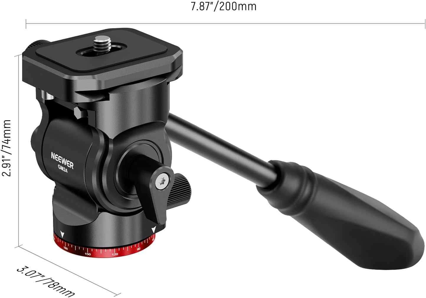 Neewer GM24 Tripod Fluid Head with Quick Release
