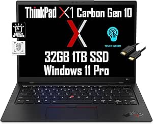Lenovo ThinkPad X1 Carbon Gen 10 i7-1260P 32GB 1TB SSD 14" Touchscreen Laptop