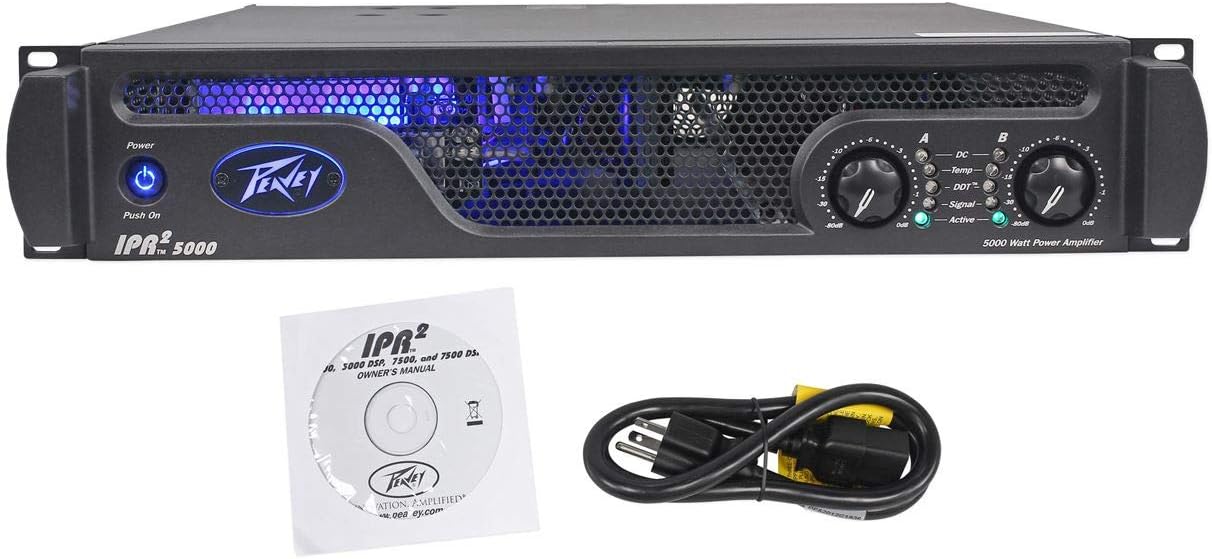 Peavey IPR2 5000 5050W Power Amp, Mic & Cables