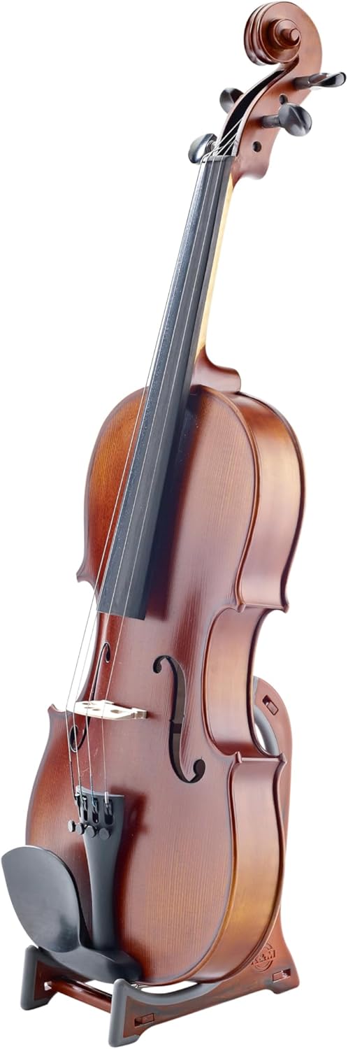 K&M 15550 Violin/Mandolin/Ukulele Display Stand - Redwood