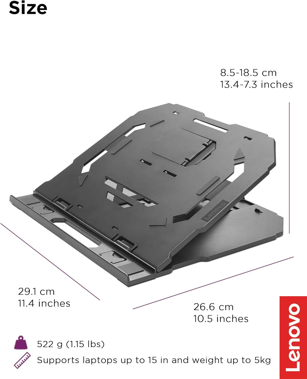 Lenovo GXF0X02619 2-in-1 Laptop Stand Adjustable Portable