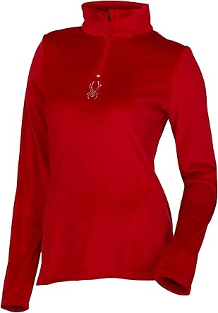 Spyder 194091 Women's Shimmer Bug Zip T-Neck Active Shirt — main product image