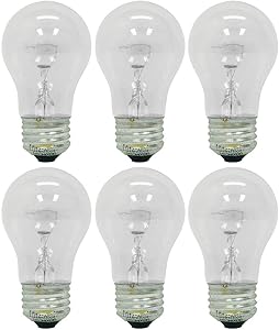 GE H&PC-58977 40W A15 Appliance Light Bulb 6-Pack