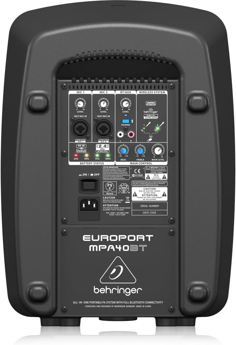 Behringer MPA40BTPRO Portable 40-Watt PA System Bluetooth