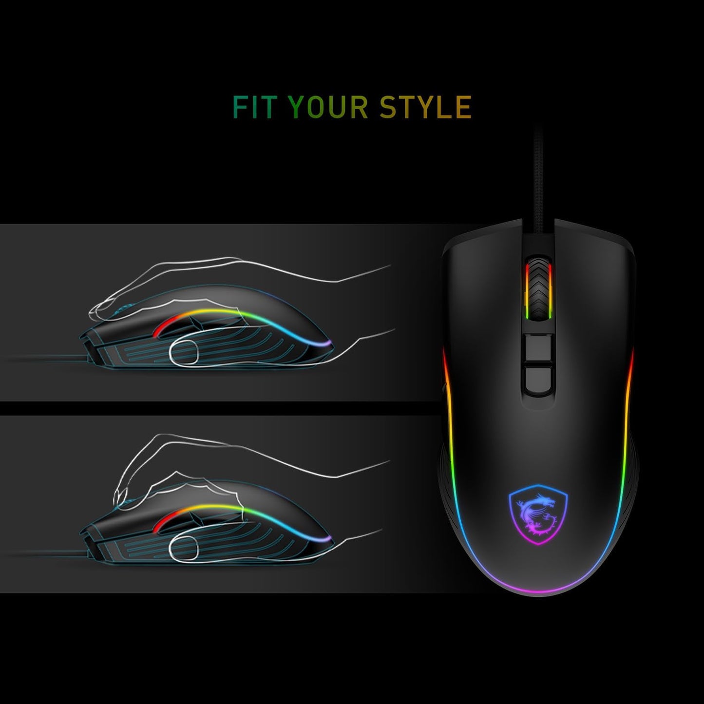 MSI Forge GK300 Combo Blue Gaming Keyboard Mouse