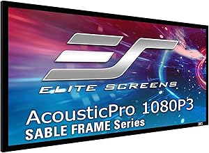 Elite Screens ER96WH1W Sable Frame 96-inch Acoustic Projector Screen