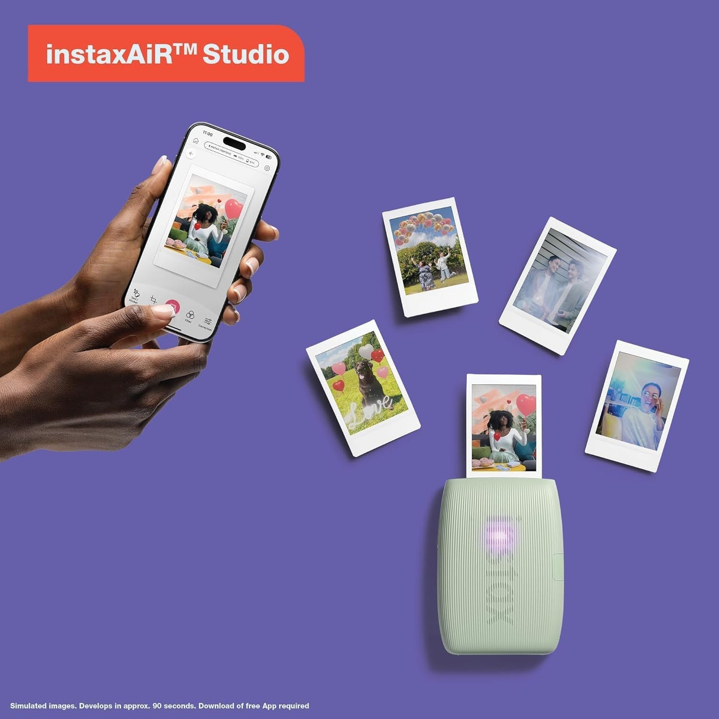 Fujifilm Mini Link 3 Smartphone Printer Bundle - Clay White