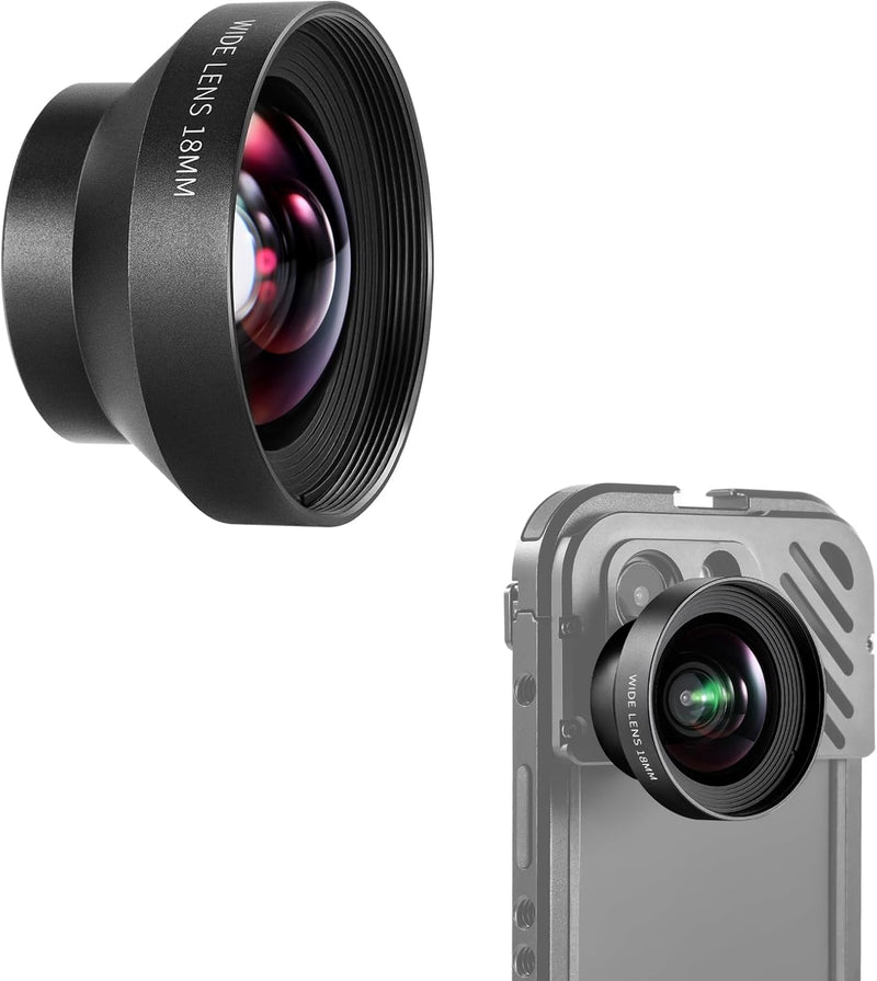 Neewer 10103183: 18mm HD Wide Angle Phone Lens, 17mm Thread — main product image