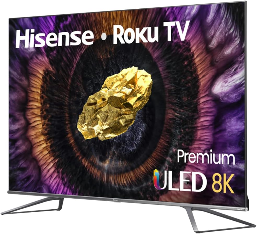 Hisense E10HIS75U800GR 75" 8K ULED Roku Smart TV Bundle