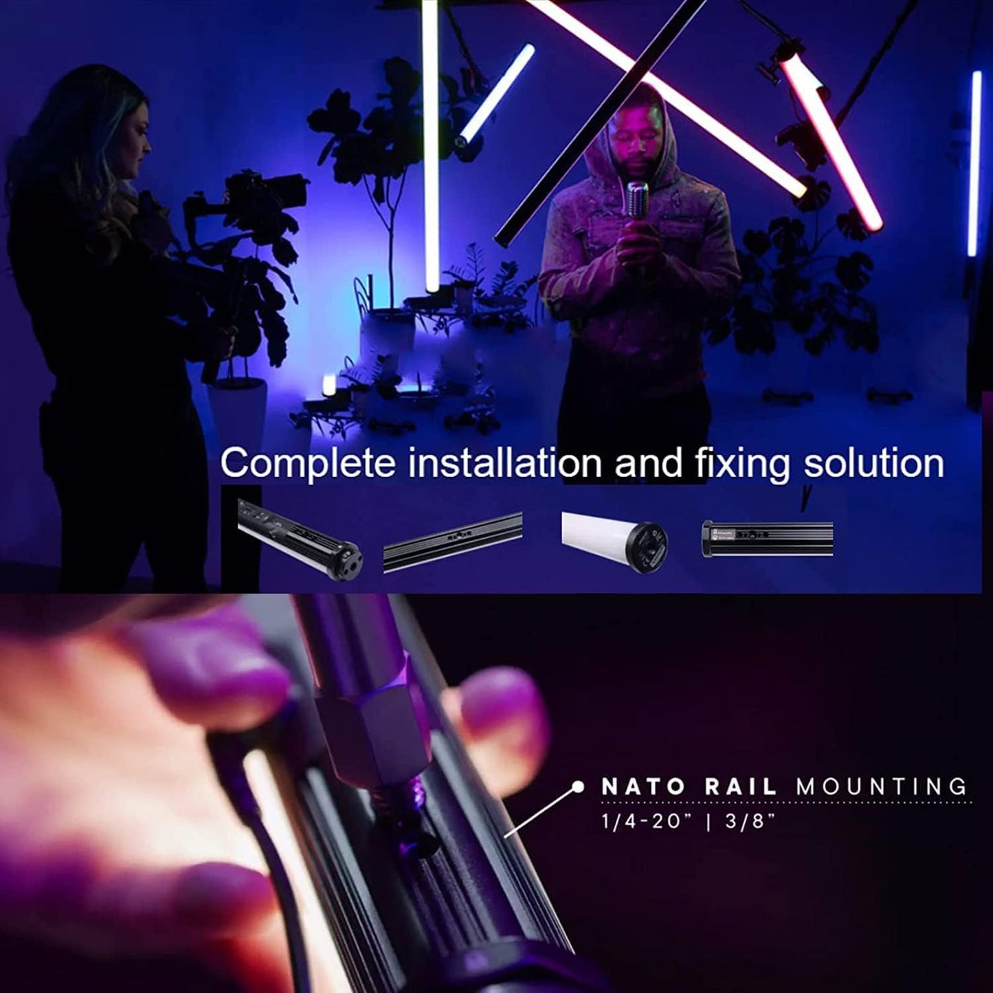 Aputure Amaran T2C RGBWW LED Tube Light APP and DMX Control