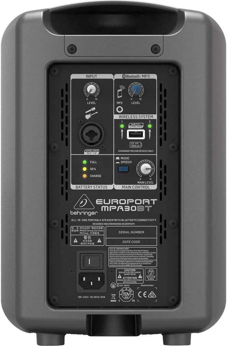 Behringer MPA30BT EUROPORT Portable Bluetooth Speaker