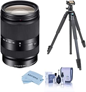 Sony 18-200mm LE E-Mount Lens with Tripod Bundle