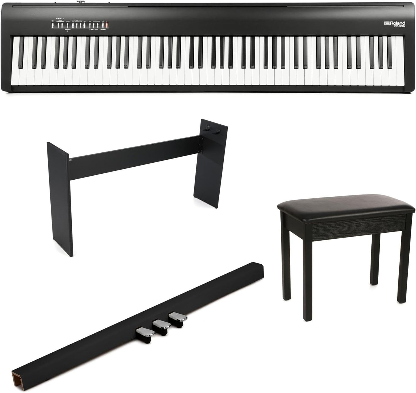 Roland FP-30X Digital Piano Home Bundle Black