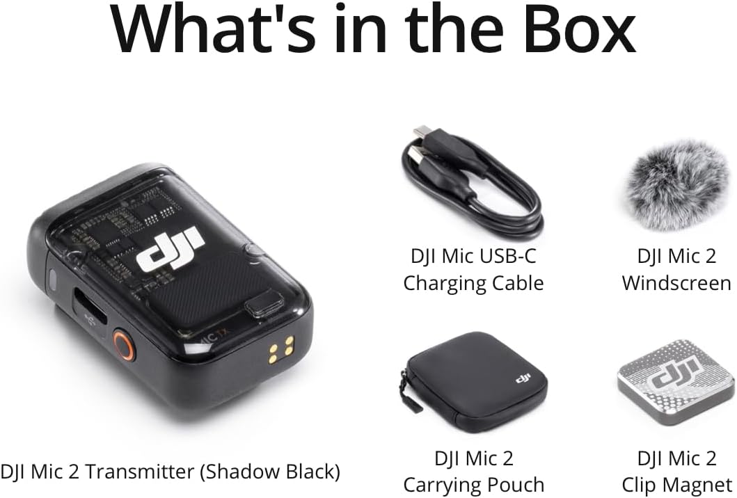 DJI CP.RN.00000328.01 Mic 2 Shadow Black Transmitter