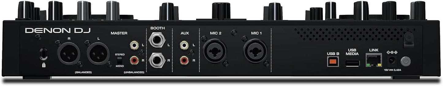 Denon DJ PRIMEGO Portable DJ Controller Mixer WIFI Streaming