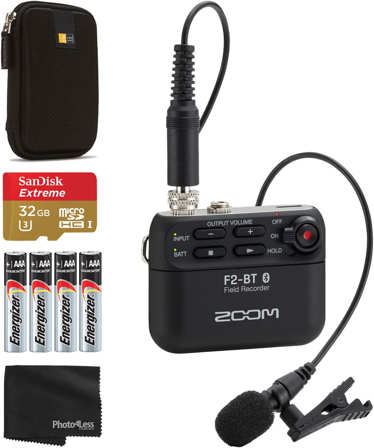 Zoom ZF2BT K1 Bluetooth Lavalier Field Recorder Bundle