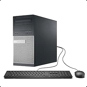 Dell 9020 Optiplex Mini Tower i5 16GB 256SSD+2TB Win10Pro (Renewed)