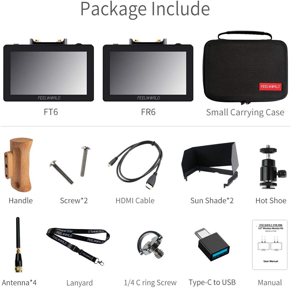 FEELWORLD FT6 FR6 Wireless HDMI Monitor Director Kit