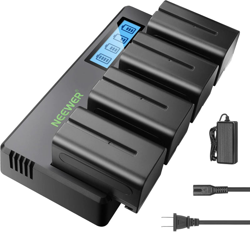 Neewer DF-F750 NP-F750 Battery 4-Pack Charger Kit — main product image