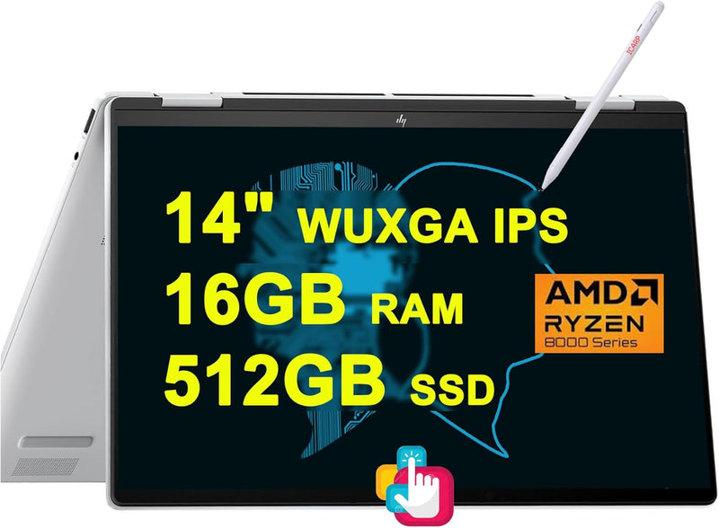 HP Envy x360 2-in-1 AI PC Laptop Ryzen 5 Touchscreen — main product image