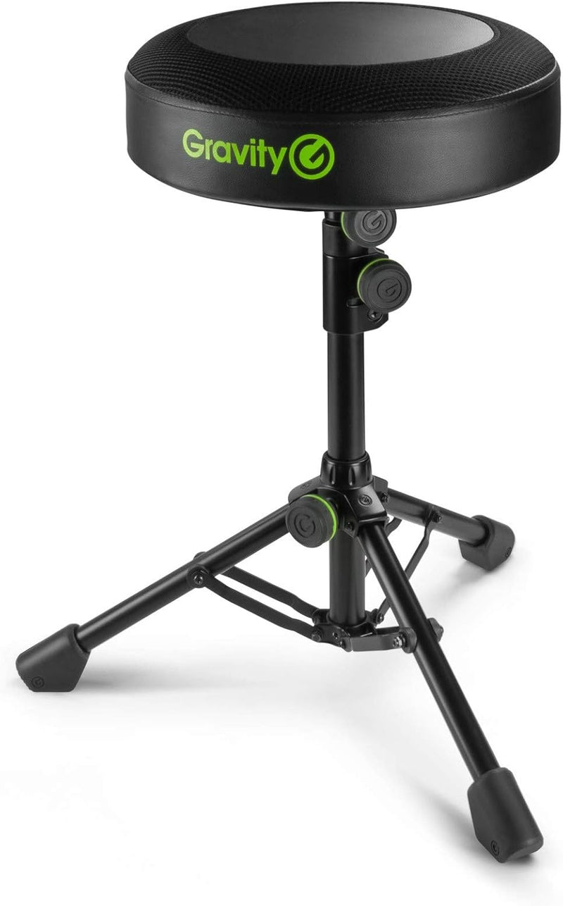 Gravity GFDSEAT1 Round Musicians Stool - Black — main product image