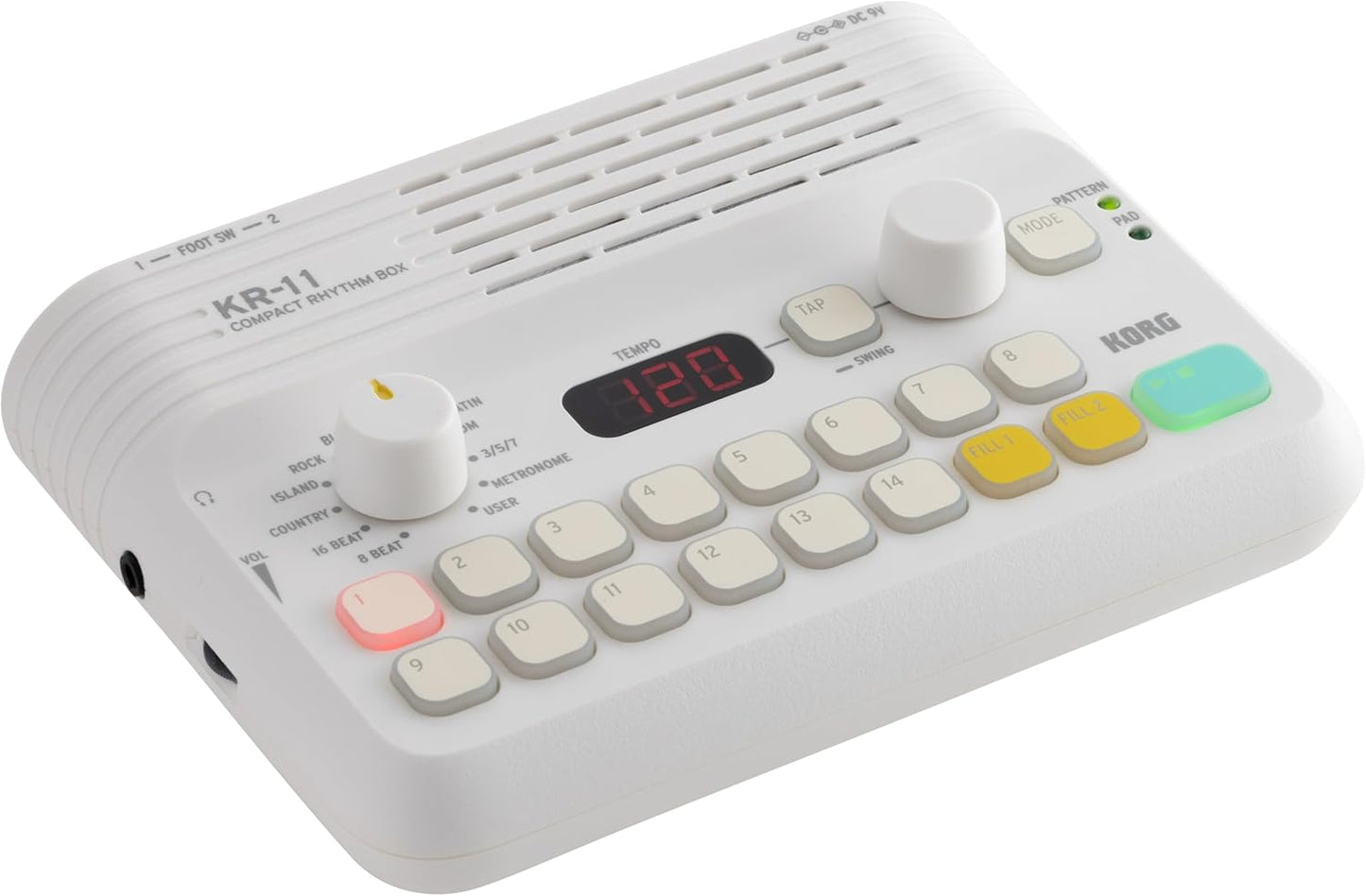 Korg KR11 Compact Rhythm Machine Practice Drum Machine