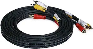 Monoprice 6307 10ft Triple RCA Composite Cable