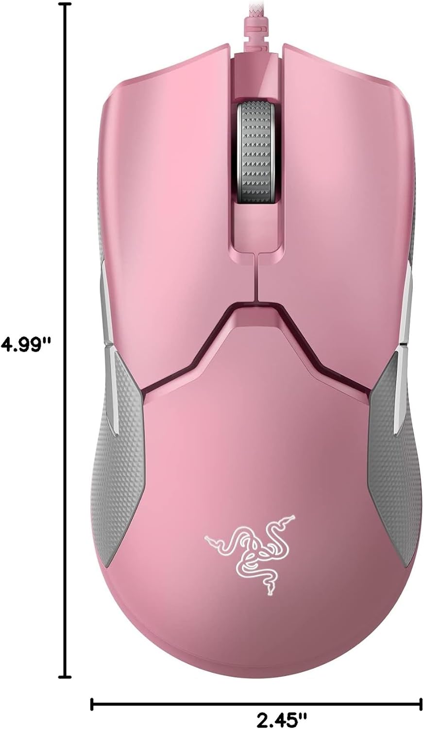 Razer RZ01-02550600-R3M1 Viper Ultralight Ambidextrous Gaming Mouse - Quartz Pink