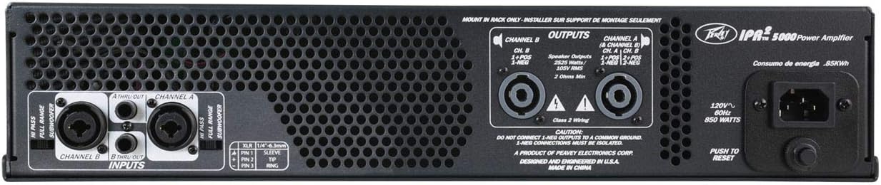 Peavey IPR2 5000 5050W Power Amp, Mic & Cables