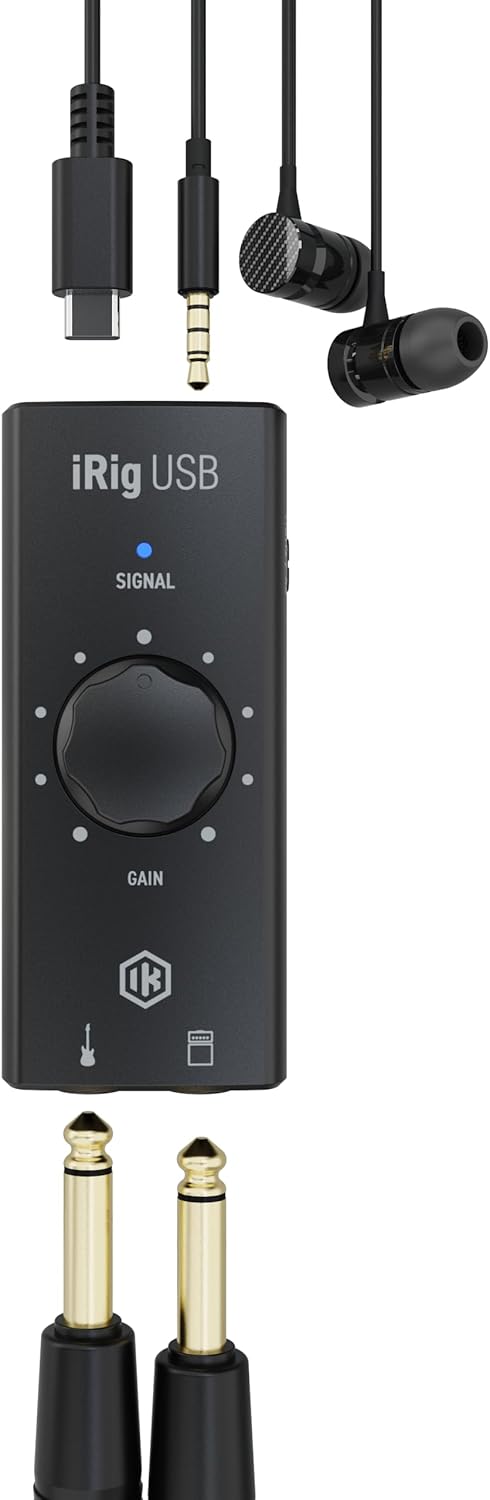 IK Multimedia iRig USB Guitar Audio Interface Recording