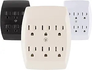 GE 54946 6-Outlet Grounded Wall Tap Extender