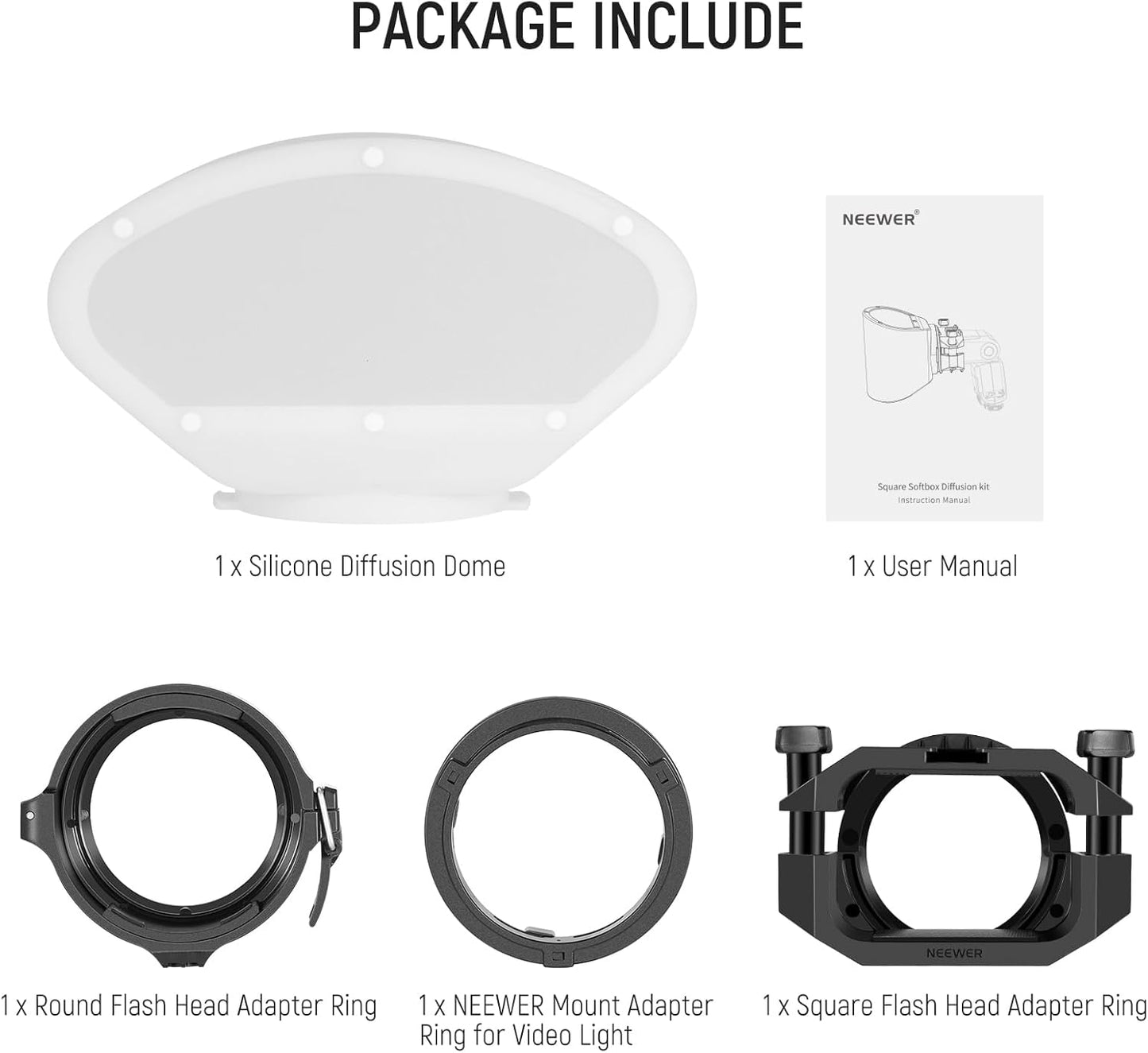 Neewer 10104925 CRS7 Softbox Diffusion Dome Kit