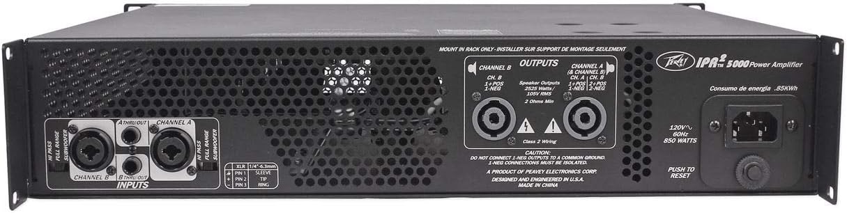 Peavey IPR2 5000 5050W Power Amp, Mic & Cables