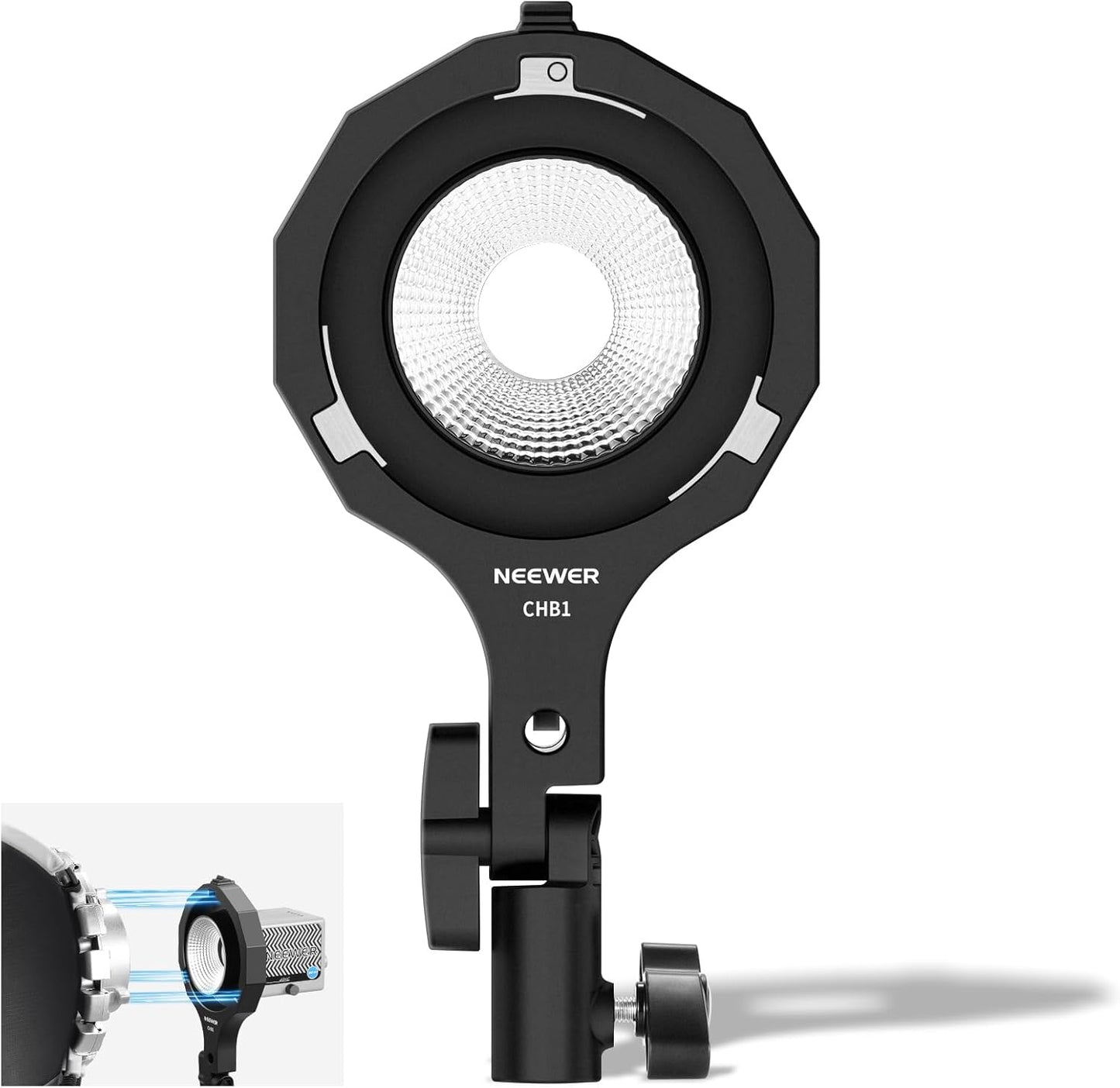 NEEWER 10104832 Mini Mount to Bowens Adapter with Tilt