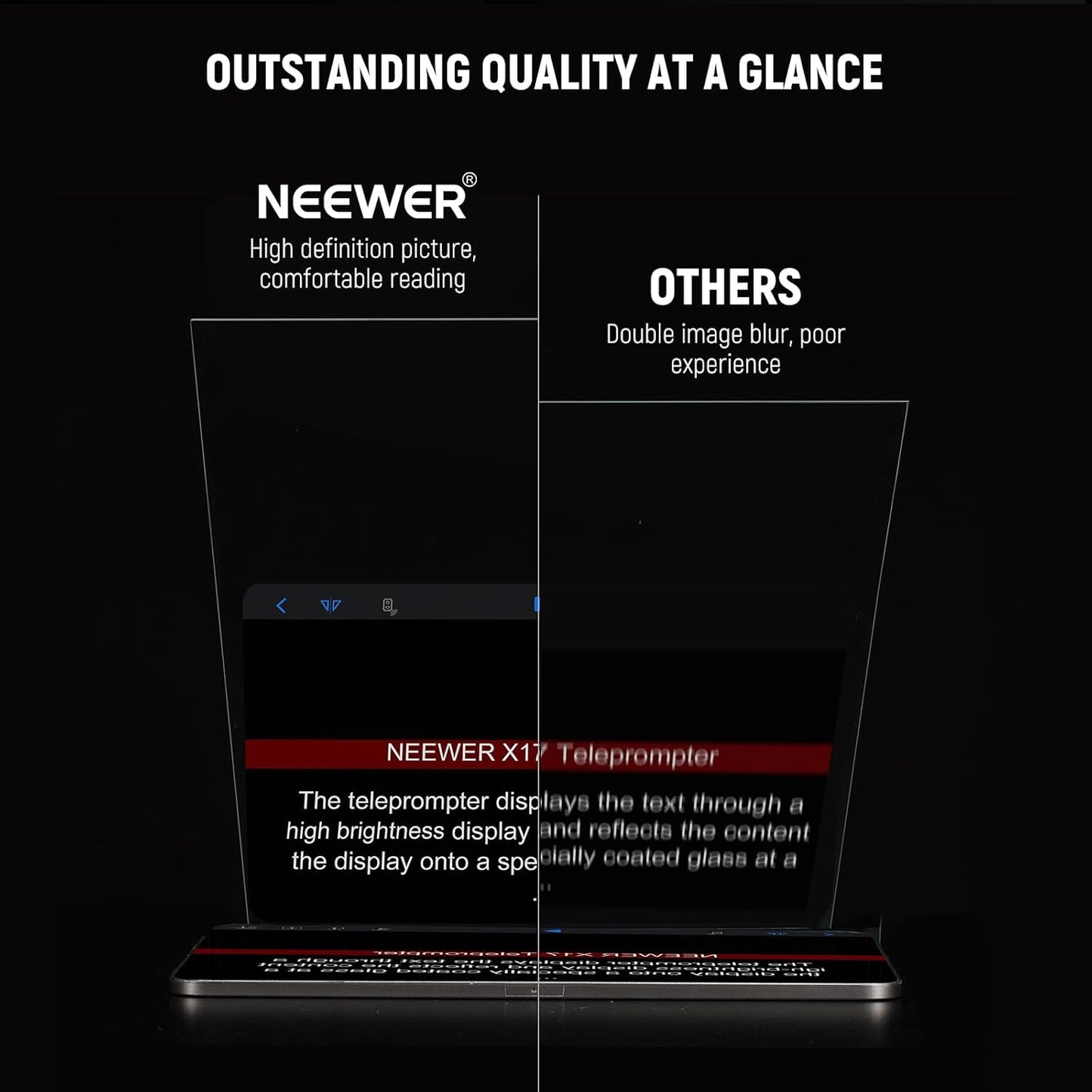 Neewer 33000084 14" Teleprompter Beam Splitter Glass